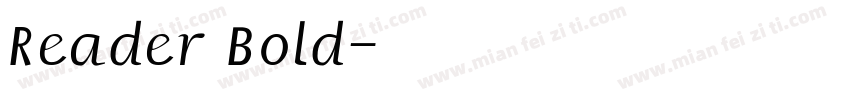 Reader Bold字体转换